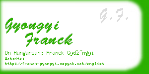 gyongyi franck business card